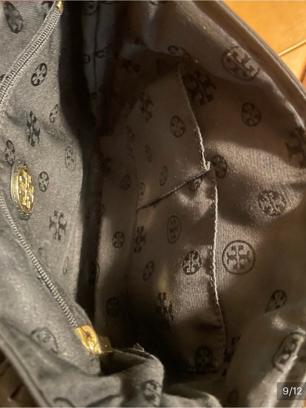 Tory Burch Black Marion Double-Flap Crossbody Bag - Picture 3 of 5